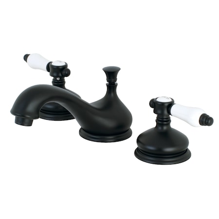 Kingston Brass KS1160BPL 8" Widespread Bathroom Faucet, Matte Black KS1160BPL